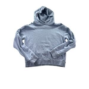 Perfectwhitetee Heart Hoodie Womens Size L Blue Pullover Boxy Lounge